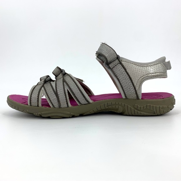 Teva Grey, Silver, and Pink Tirra Kids' Sport Sandal, 5 - Picture 12 of 16